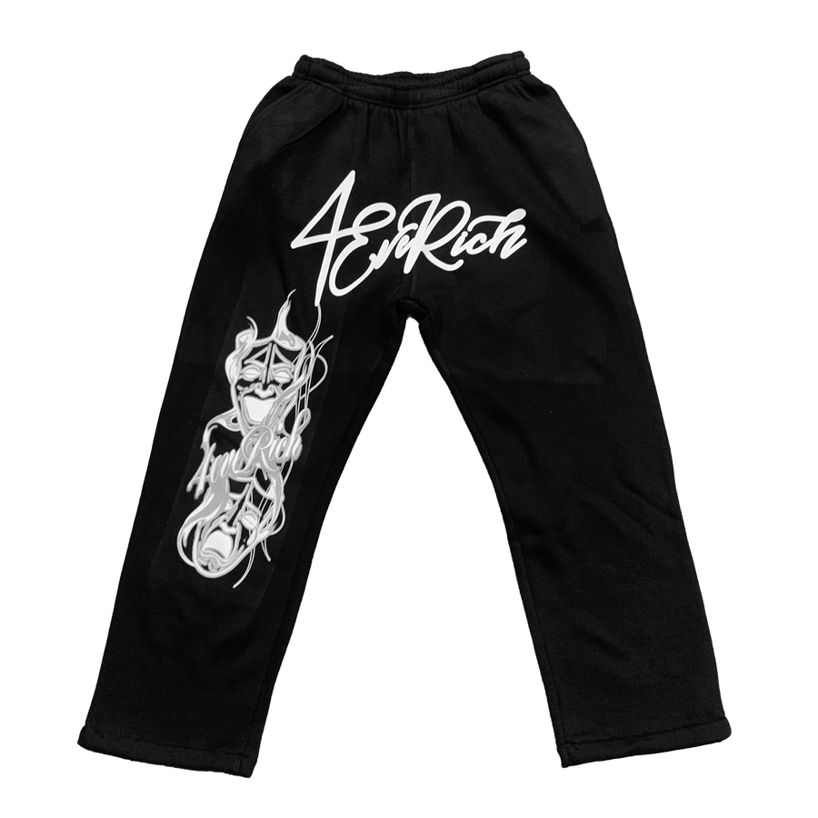 Black & White Now Or Never Sweatpants