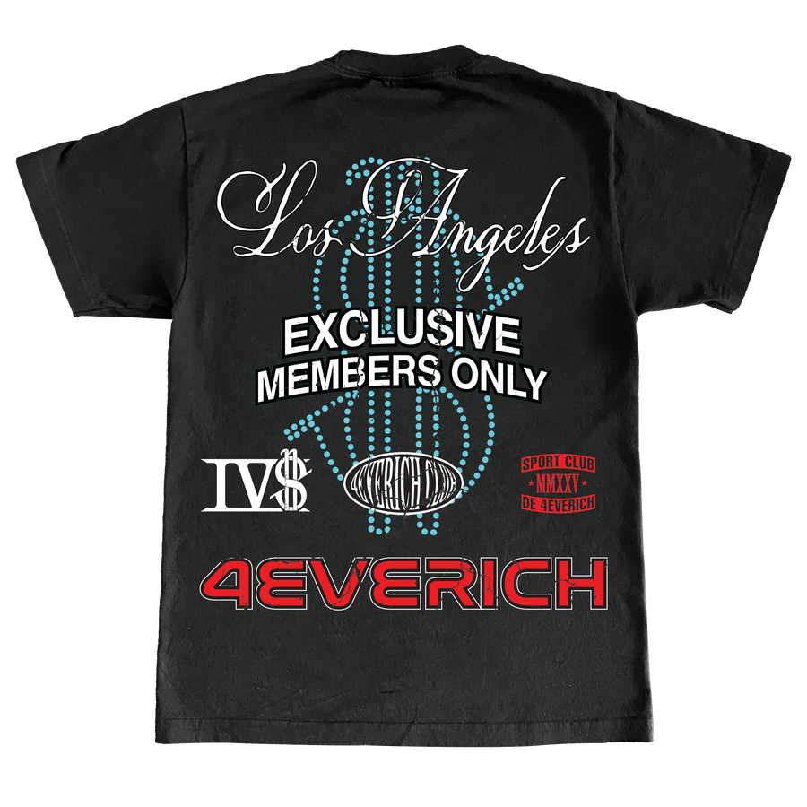 4EVERICH Member Only Black T-Shirt