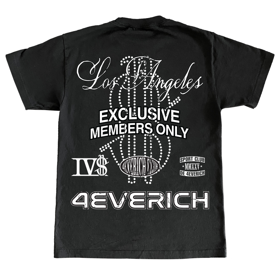 4EVERICH Members Only Black & White T-Shirt