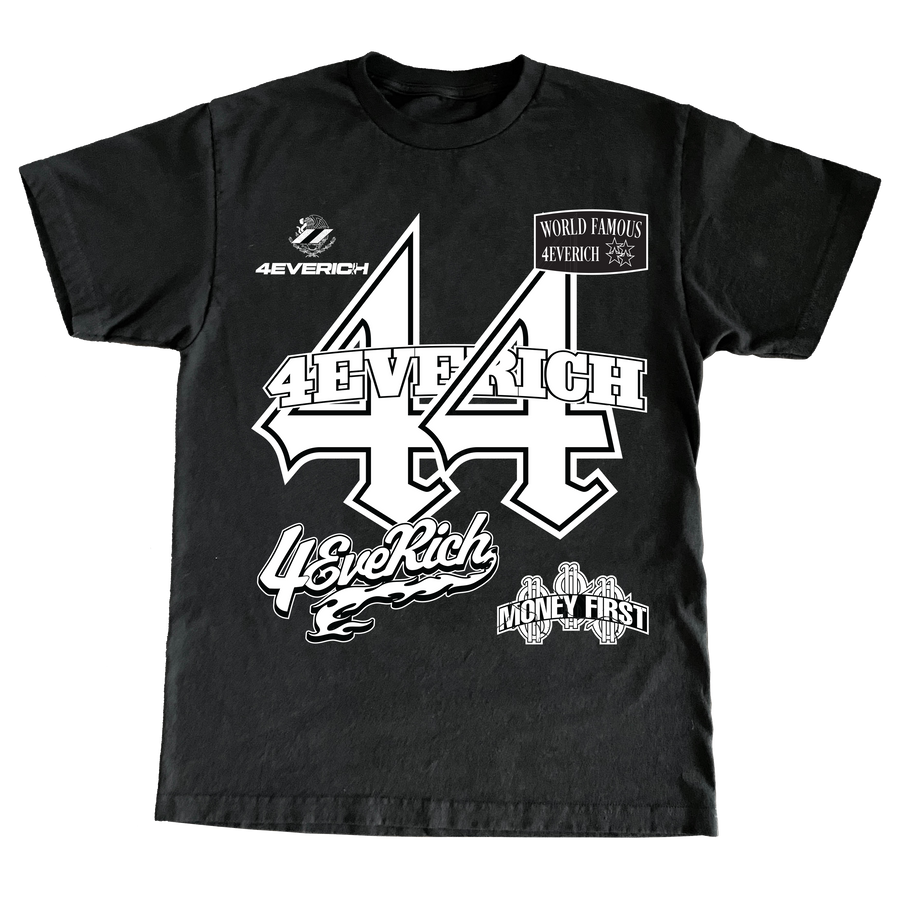 4EVERICH Members Only Black & White T-Shirt