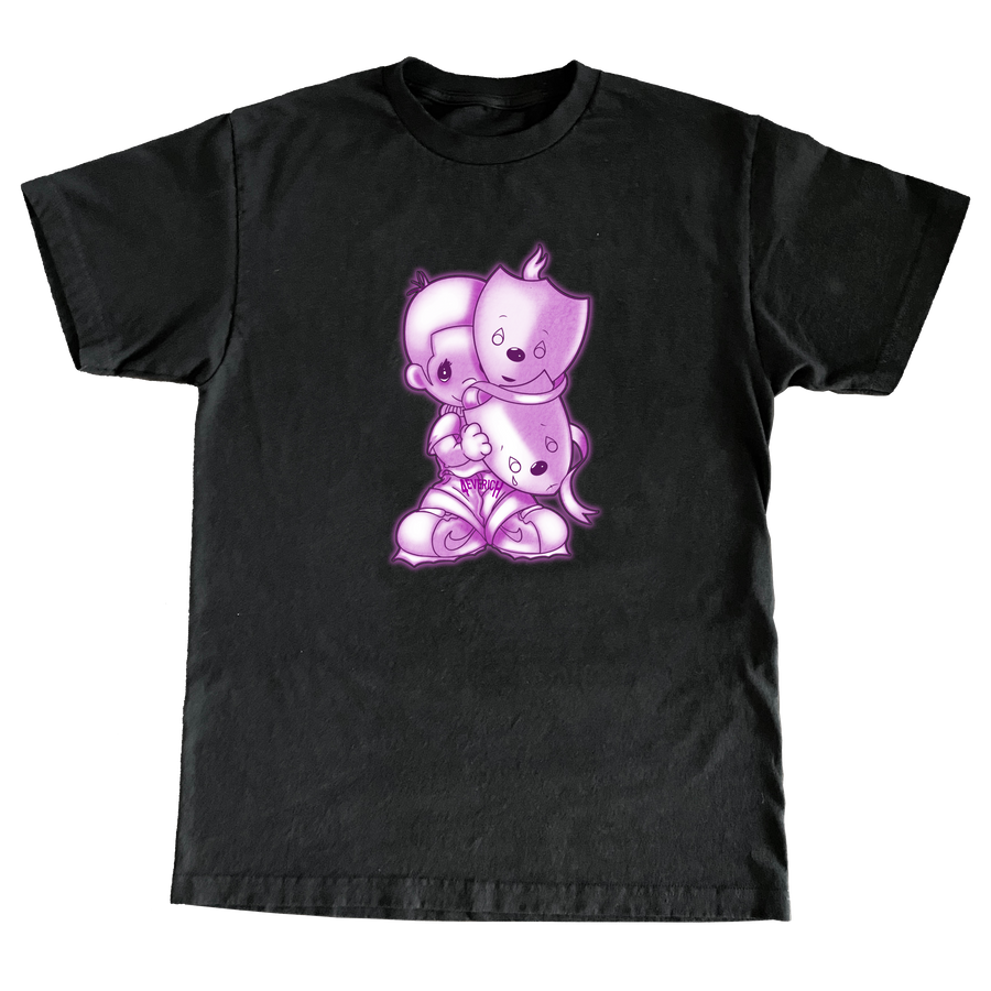 Black & Purple Now Or Never T-Shirt