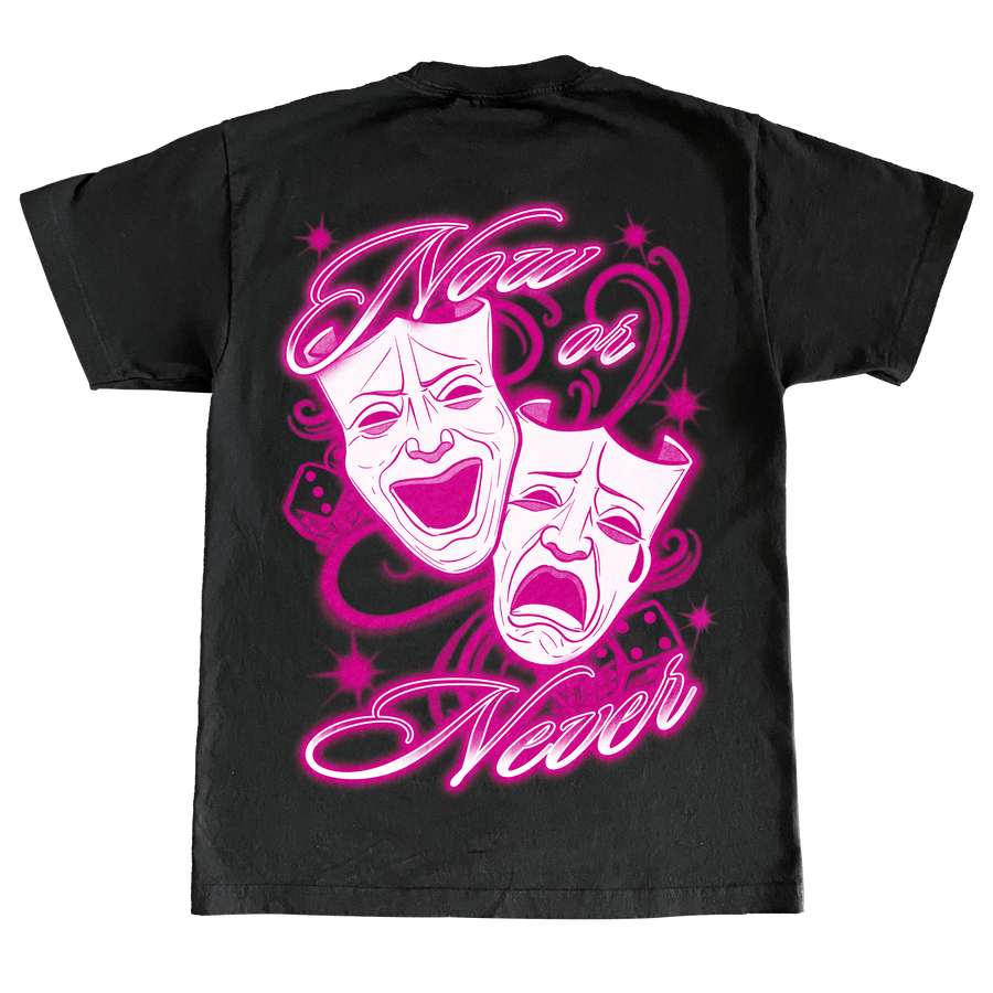 Black & Pink Now Or Never T-Shirt