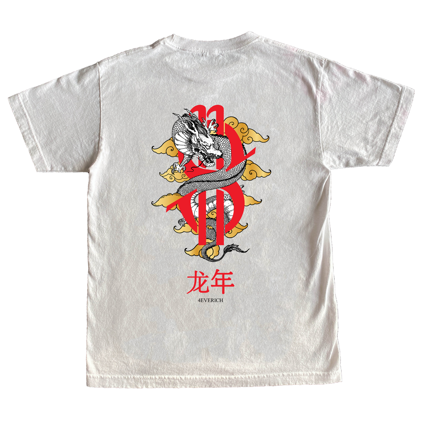 4EVERICH Year Of The Dragon T-Shirt WHT