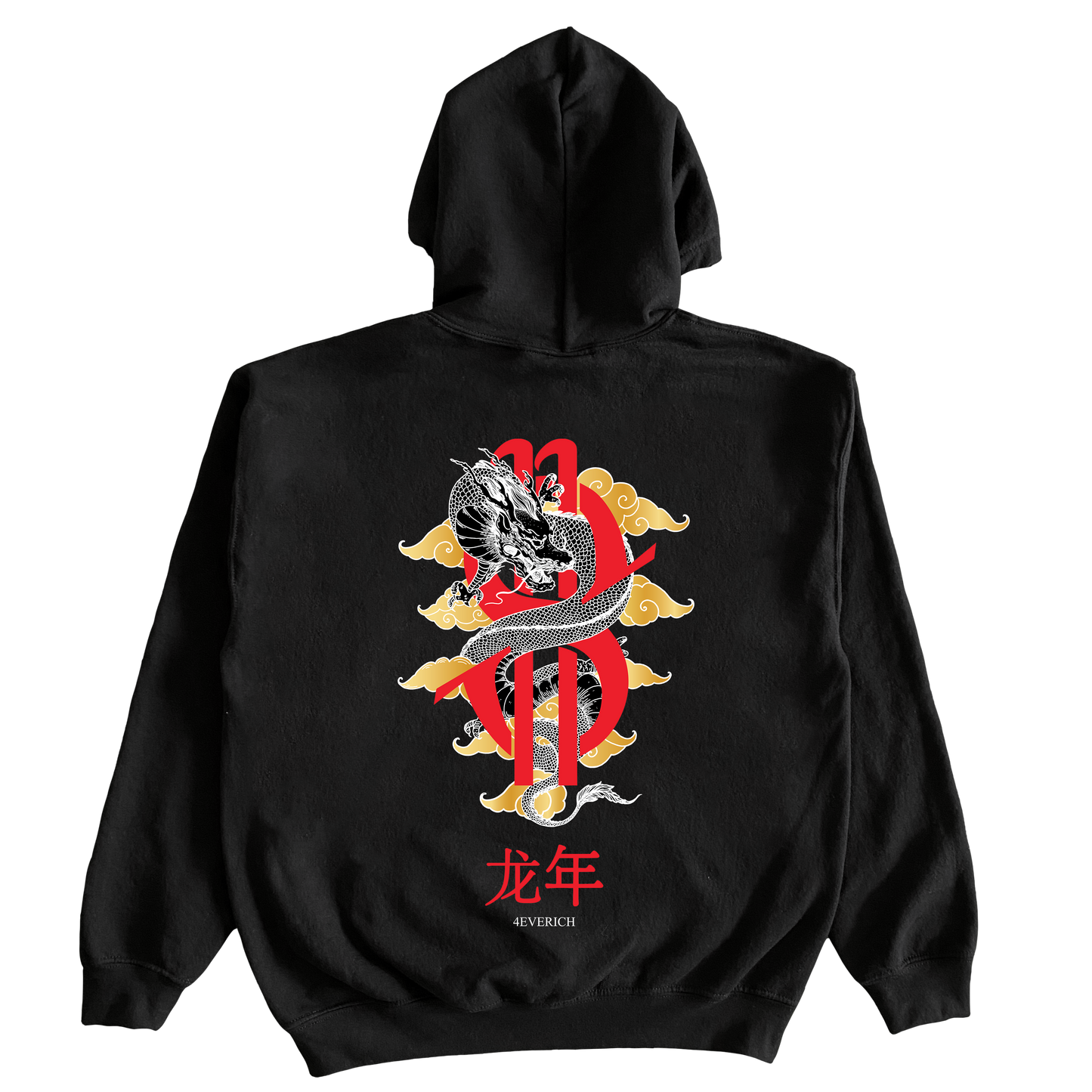 4EVERICH Year Of The Dragon Hoodie BLK