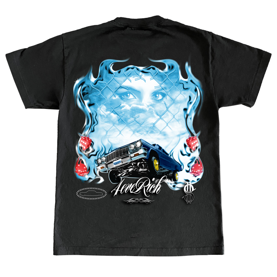 4EVERICH Old School Black T-Shirt