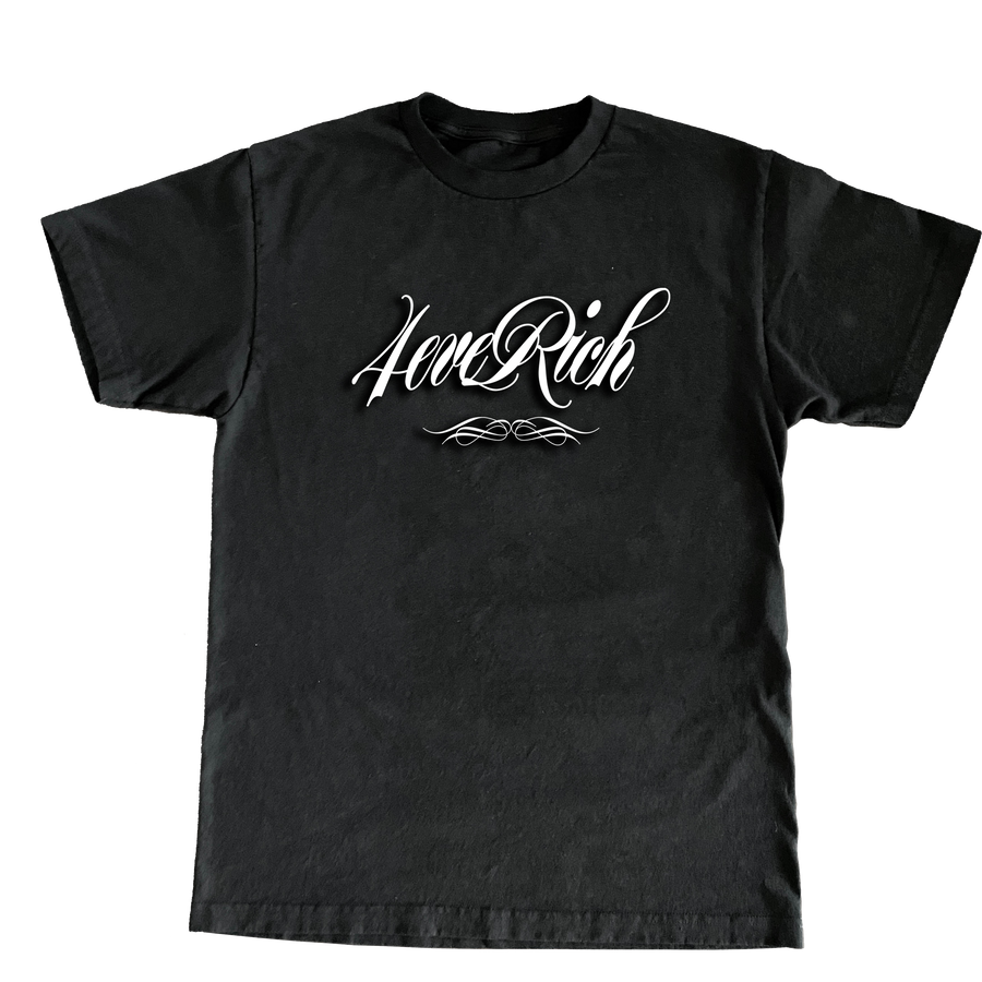 4EVERICH Old School Black T-Shirt