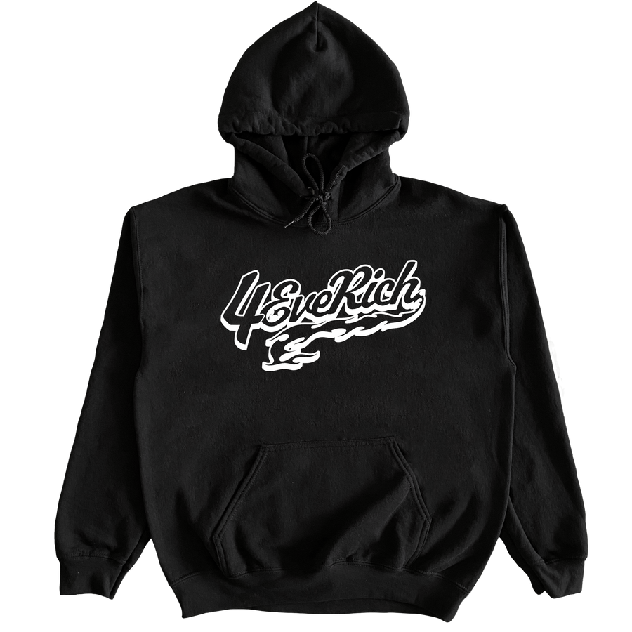 4EVERICH Flame Black Hoodie