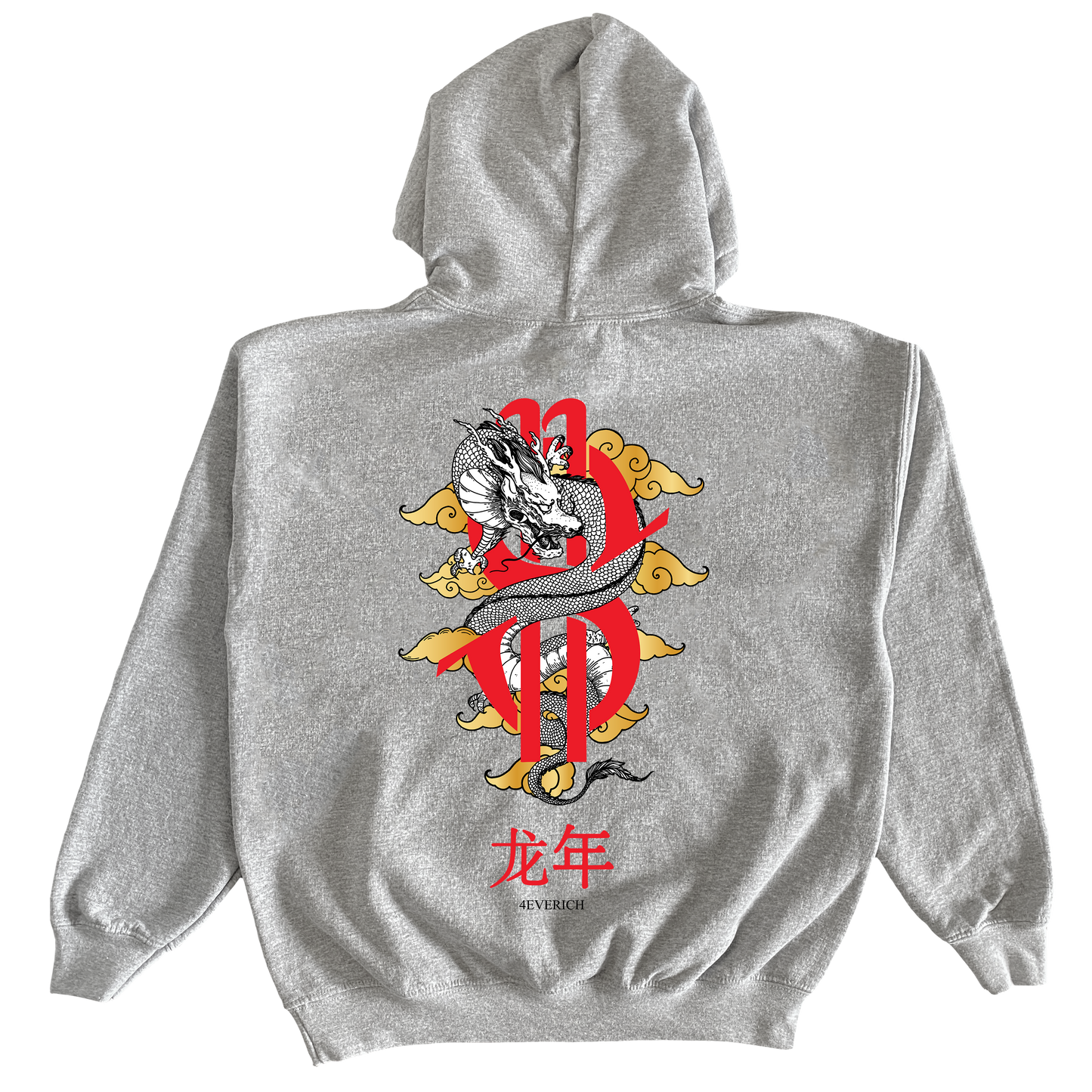 4EVERICH Year Of The Dragon Hoodie GRY