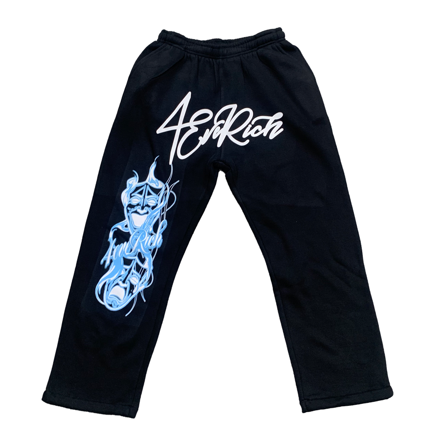 Black & Blue Now Or Never Sweatpants