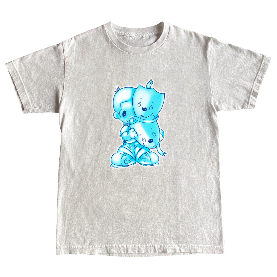 White & Blue Now Or Never T-Shirt