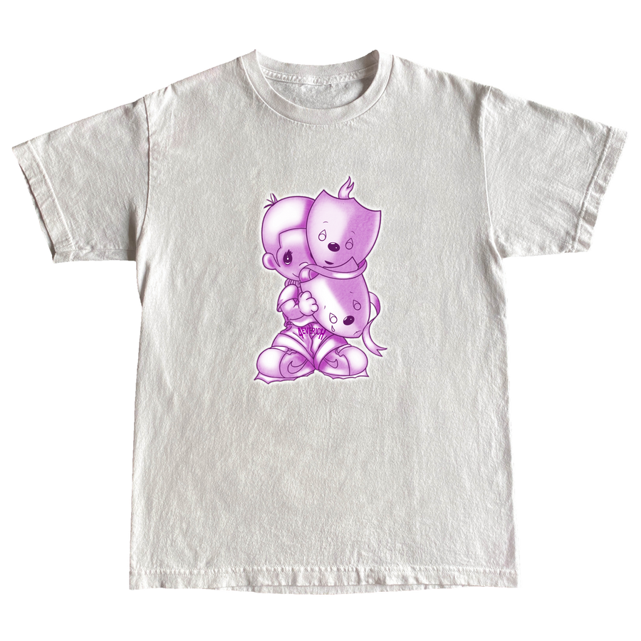 White & Purple Now Or Never T-Shirt