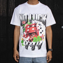Load image into Gallery viewer, NO LUCK 444 WHT T-SHIRT