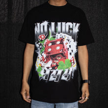Load image into Gallery viewer, NO LUCK 444 BLK T-SHIRT