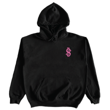 Cargar imagen en el visor de la galería, 4EVERICHLA LOGO BLACK HOODIE PINK LOGO